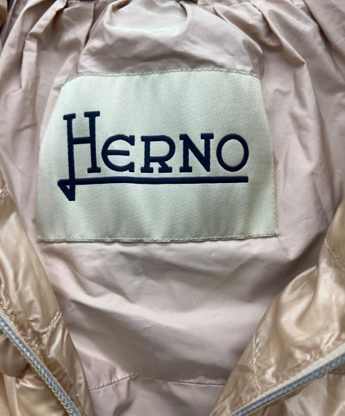 HERNO（ヘルノ）HERNO (ヘルノ) 切替半袖ダウンジャケット ピンク サイズ:42の古着・服飾アイテム