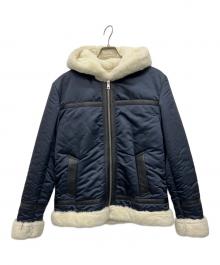 PREMIUM MOOD DENIM SUPERIOR（プレミアムムードデニムスーペリア）の古着「ファイクファージャケット」｜ネイビー