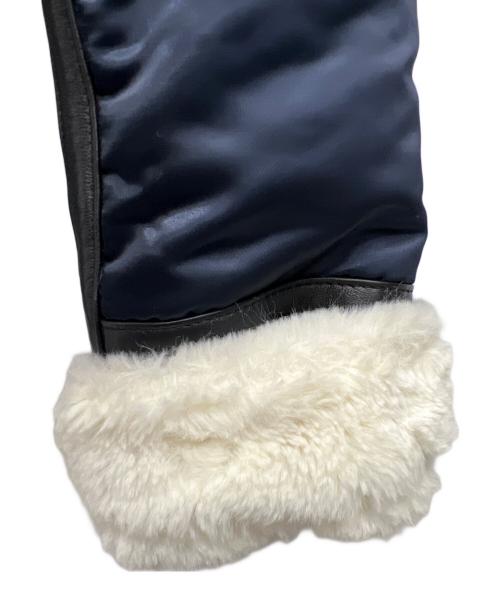 PREMIUM MOOD DENIM SUPERIOR（プレミアムムードデニムスーペリア）PREMIUM MOOD DENIM SUPERIOR (プレミアムムードデニムスーペリア) ファイクファージャケット ネイビー サイズ:‐の古着・服飾アイテム