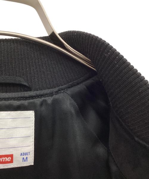 SUPREME（シュプリーム）Supreme (シュプリーム) Suede Varsity Jacket ブラック サイズ:Mの古着・服飾アイテム