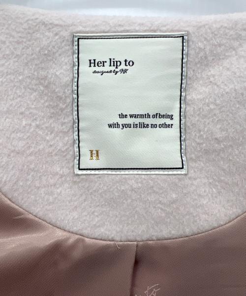 HER LIP TO（ハーリップトゥ）HER LIP TO (ハーリップトゥ) ショートコート ピンク サイズ:Mの古着・服飾アイテム