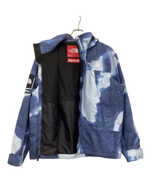 THE NORTH FACE（ザ ノース フェイス）THE NORTH FACE (ザ ノース フェイス) Supreme (シュプリーム) Bleached Denim Print Mountain Jacket ネイビー サイズ:Lの古着・服飾アイテム
