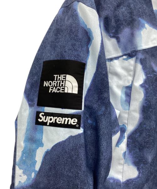 THE NORTH FACE（ザ ノース フェイス）THE NORTH FACE (ザ ノース フェイス) Supreme (シュプリーム) Bleached Denim Print Mountain Jacket ネイビー サイズ:Lの古着・服飾アイテム