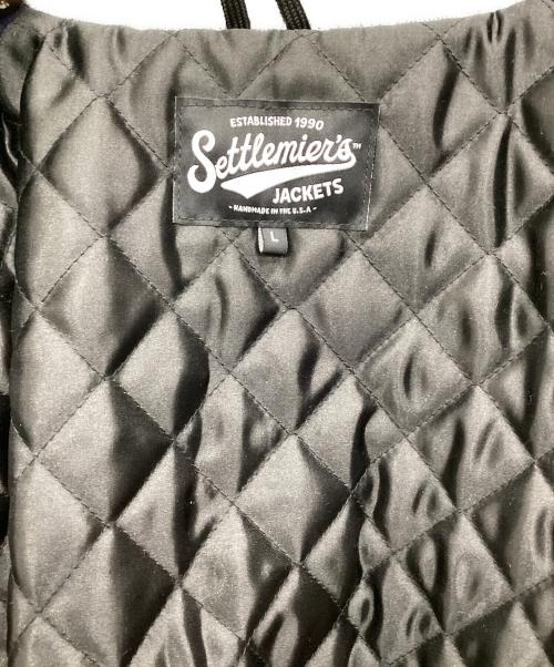 SETTLEMIERS（セトルマイアーズ）SETTLEMIERS (セトルマイアーズ) NEW YORK YANKEES (ニューヨークヤンキース) スタジャン ネイビー サイズ:L 未使用品の古着・服飾アイテム