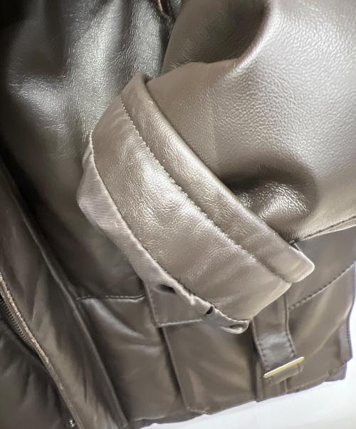 NICOLE CLUB FOR MEN（ニコルクラブフォーメン）NICOLE CLUB FOR MEN (ニコルクラブフォーメン) レザーダウンジャケット ブラウン サイズ:48の古着・服飾アイテム