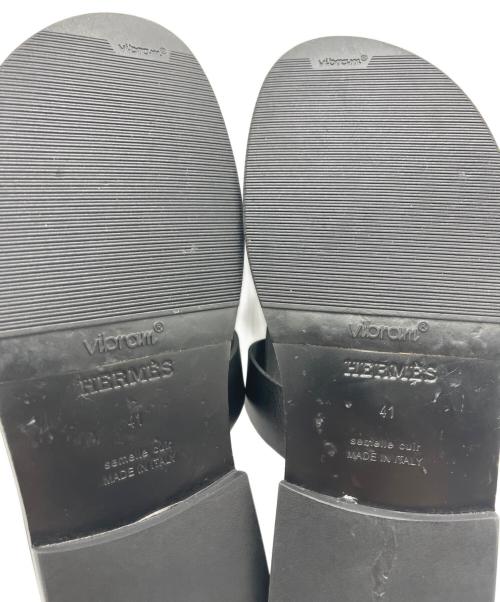 HERMES（エルメス）HERMES (エルメス) サンダル　ギャラリー ブラック サイズ:41の古着・服飾アイテム