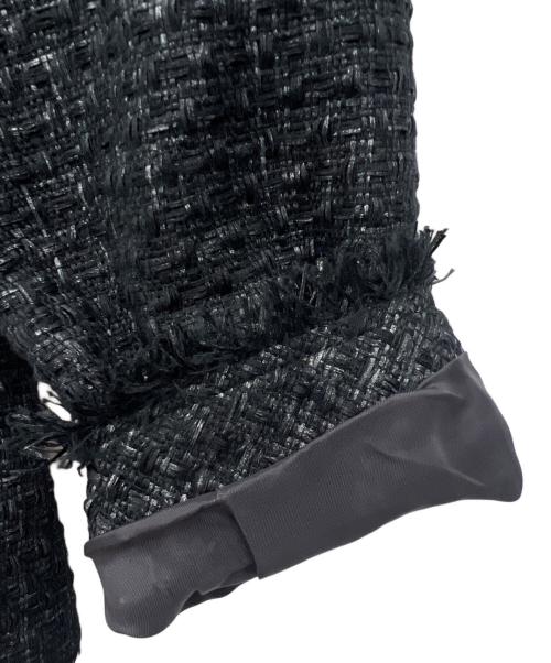 Rene（ルネ）Rene (ルネ) TISSUE　ツイードジャケット ブラック サイズ:36の古着・服飾アイテム