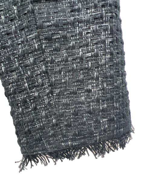 Rene（ルネ）Rene (ルネ) TISSUE　ツイードジャケット ブラック サイズ:36の古着・服飾アイテム