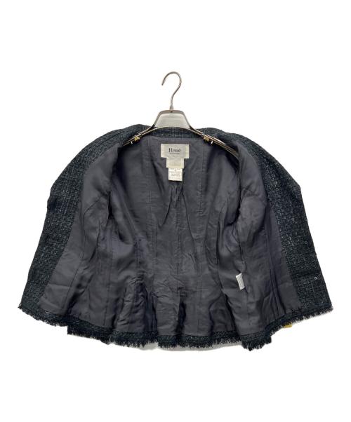 Rene（ルネ）Rene (ルネ) TISSUE　ツイードジャケット ブラック サイズ:36の古着・服飾アイテム