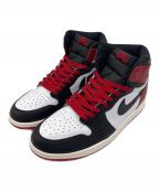 NIKEナイキ）の古着「ハイカットスニーカー」｜ブラック×レッド