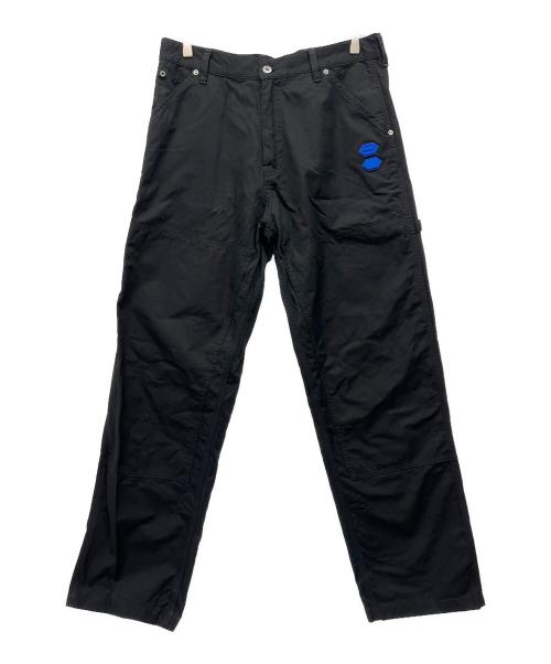 OFFWHITE（オフホワイト）OFFWHITE (オフホワイト) バックロゴプリントパンツ ブラック サイズ:Lの古着・服飾アイテム