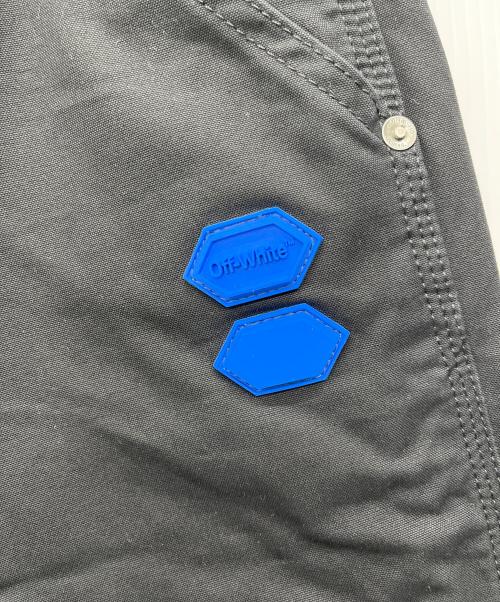 OFFWHITE（オフホワイト）OFFWHITE (オフホワイト) バックロゴプリントパンツ ブラック サイズ:Lの古着・服飾アイテム