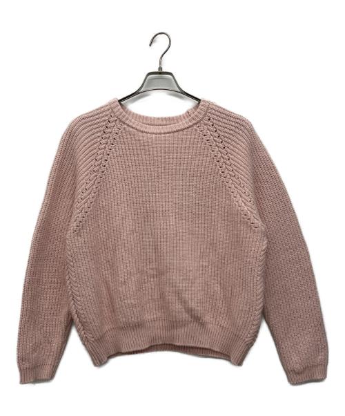 MEYAME（メヤメ）MEYAME (メヤメ) ウールコットン プルオーバーニット ピンク サイズ:FREEの古着・服飾アイテム