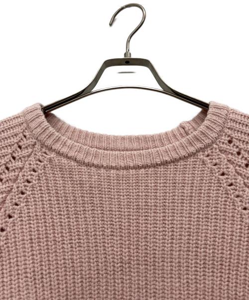 MEYAME（メヤメ）MEYAME (メヤメ) ウールコットン プルオーバーニット ピンク サイズ:FREEの古着・服飾アイテム