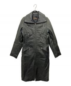 中古・古着通販】YONFA (ヨンファ) パデットファーコート ブラック