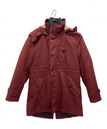 BURBERRY BLACK LABEL（バーバリーブラックレーベル）の古着「ライナー付モッズコート」｜レッド