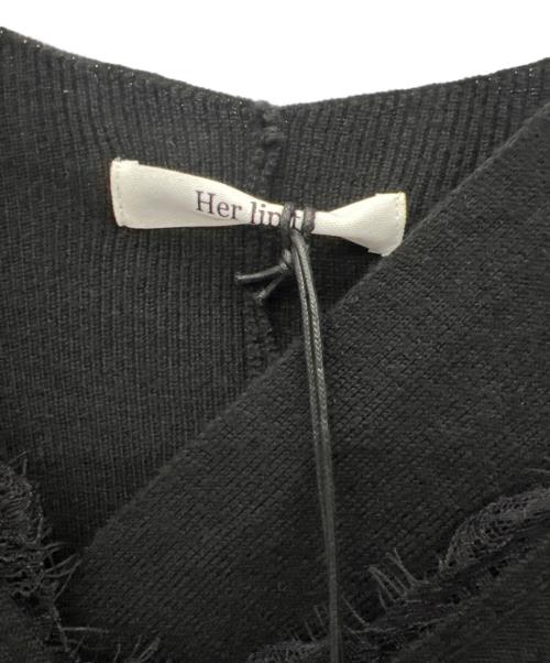HER LIP TO（ハーリップトゥ）HER LIP TO (ハーリップトゥ) ニットワンピース ブラック サイズ:Sの古着・服飾アイテム