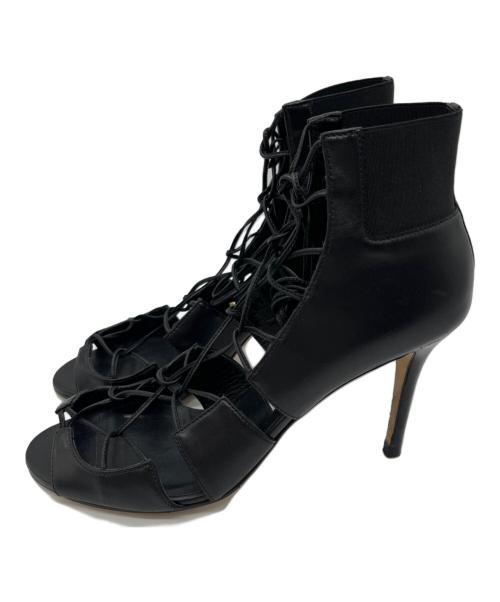 JIMMY CHOO（ジミーチュウ）JIMMY CHOO (ジミーチュウ) ピンヒールサンダル ブラック サイズ:38の古着・服飾アイテム