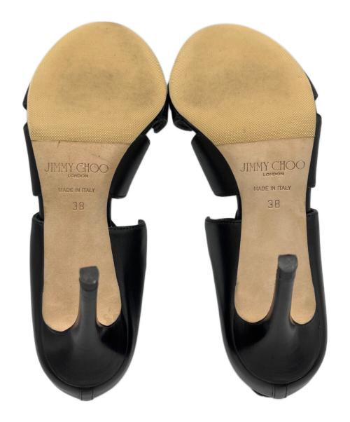JIMMY CHOO（ジミーチュウ）JIMMY CHOO (ジミーチュウ) ピンヒールサンダル ブラック サイズ:38の古着・服飾アイテム