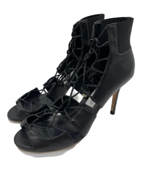 JIMMY CHOO（ジミーチュウ）JIMMY CHOO (ジミーチュウ) ピンヒールサンダル ブラック サイズ:38の古着・服飾アイテム