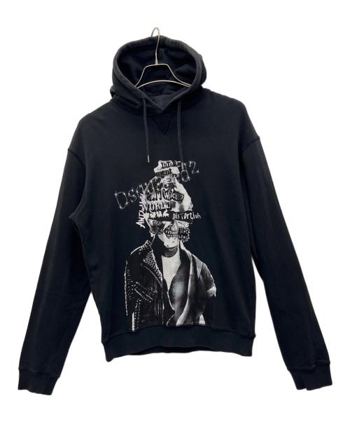 DSQUARED2（ディースクエアード）DSQUARED2 (ディースクエアード) パーカー ブラック サイズ:Lの古着・服飾アイテム