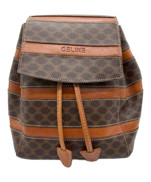 CELINE（セリーヌ）CELINE (セリーヌ) ミニリュック　マカダム柄 ブラウンの古着・服飾アイテム