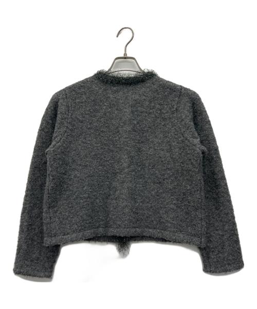 NOLLEY'S（ノーリーズ）NOLLEY'S (ノーリーズ) ラメフワフワジャケット グレー サイズ:38の古着・服飾アイテム