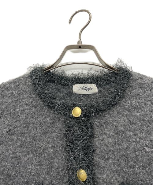 NOLLEY'S（ノーリーズ）NOLLEY'S (ノーリーズ) ラメフワフワジャケット グレー サイズ:38の古着・服飾アイテム