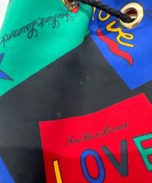 Yves Saint Laurent（イヴサンローラン）Yves Saint Laurent (イヴサンローラン) 巾着ショルダーバッグ マルチカラーの古着・服飾アイテム
