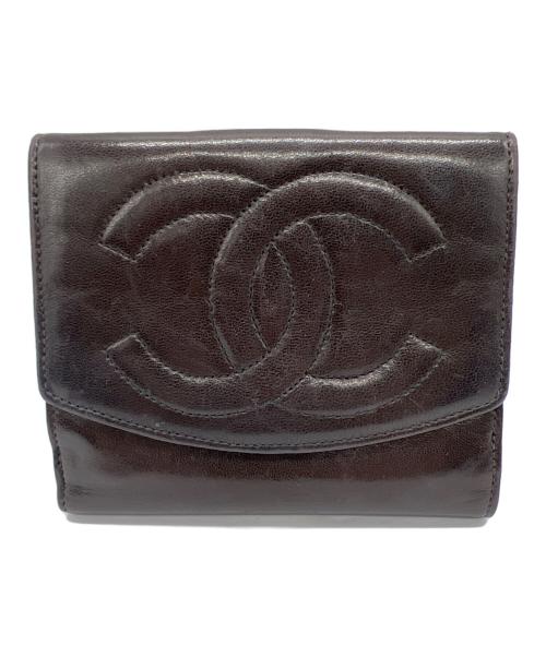 CHANEL（シャネル）CHANEL (シャネル) 2つ折り財布 ブラックの古着・服飾アイテム