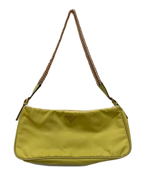 PRADA（プラダ）PRADA (プラダ) ナイロンショルダーポーチ イエローの古着・服飾アイテム