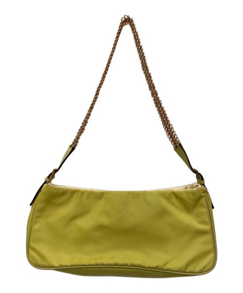 PRADA（プラダ）PRADA (プラダ) ナイロンショルダーポーチ イエローの古着・服飾アイテム