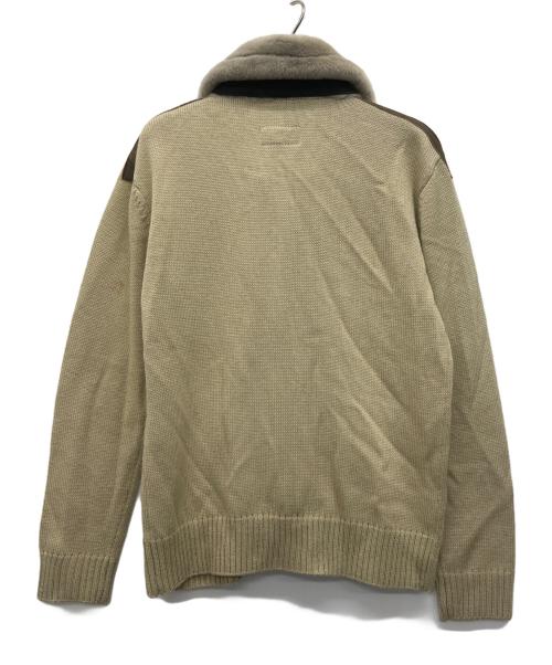 AVIREX（アヴィレックス）AVIREX (アヴィレックス) ニットジャケット ベージュ サイズ:Mの古着・服飾アイテム