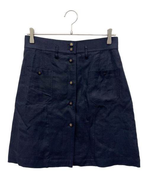 CHANEL（シャネル）CHANEL (シャネル) スカート ネイビー サイズ:42の古着・服飾アイテム
