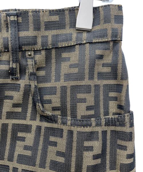 FENDI（フェンディ）FENDI (フェンディ) ズッカ柄スカート ベージュ×ブラック サイズ:46の古着・服飾アイテム