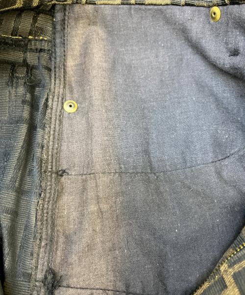 FENDI（フェンディ）FENDI (フェンディ) ズッカ柄スカート ベージュ×ブラック サイズ:46の古着・服飾アイテム