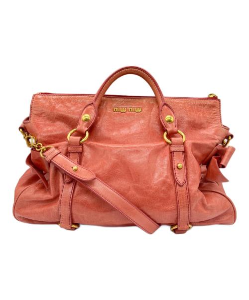 MIU MIU（ミュウミュウ）MIU MIU (ミュウミュウ) 2WAYバッグ ピンクの古着・服飾アイテム