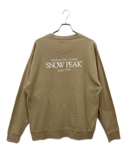 Snow peak（スノーピーク）Snow peak (スノーピーク) ロゴスウェット ベージュ サイズ:Mの古着・服飾アイテム