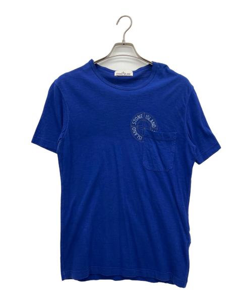STONE ISLAND（ストーンアイランド）STONE ISLAND (ストーンアイランド) 半袖カットソー ブルー サイズ:Mの古着・服飾アイテム