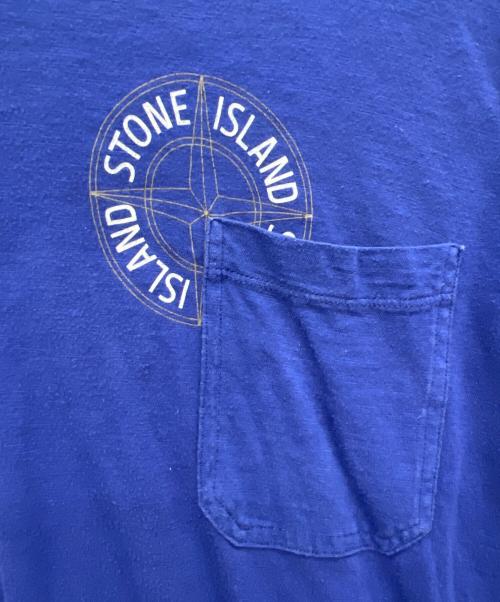 STONE ISLAND（ストーンアイランド）STONE ISLAND (ストーンアイランド) 半袖カットソー ブルー サイズ:Mの古着・服飾アイテム