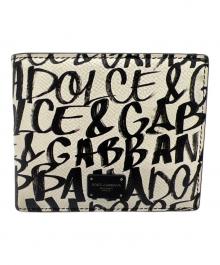 DOLCE & GABBANA（ドルチェ＆ガッバーナ）の古着「2つ折り財布」｜ホワイト×ブラック