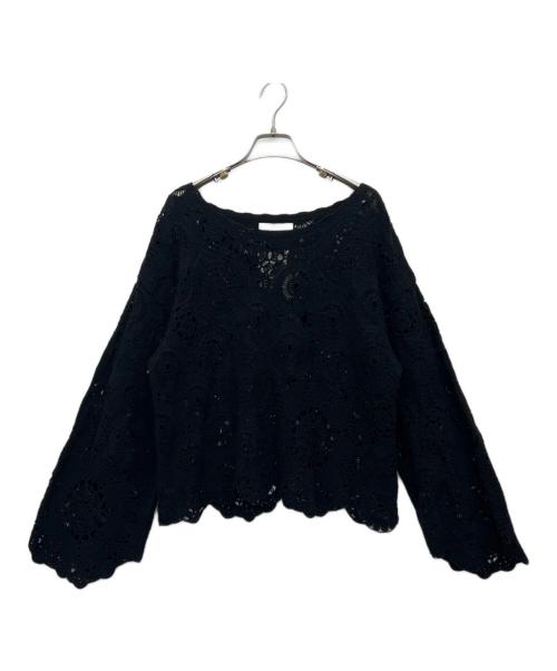 JOURNAL STANDARD relume（ジャーナルスタンダード レリューム）JOURNAL STANDARD relume (ジャーナルスタンダード レリューム) エンブロイダリークロシェプルオーバー ブラック サイズ:Free 未使用品の古着・服飾アイテム