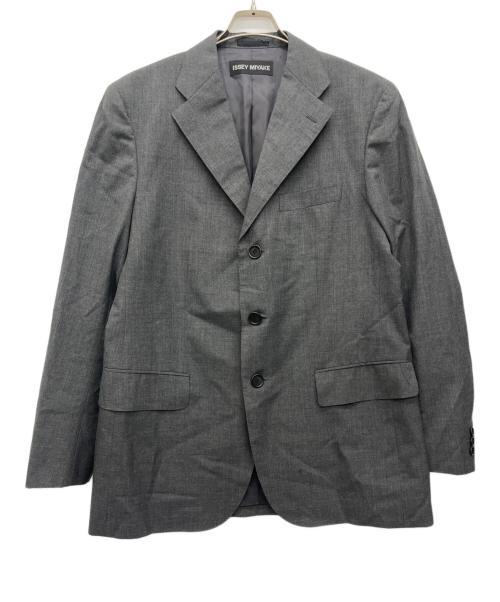 ISSEY MIYAKE（イッセイミヤケ）ISSEY MIYAKE (イッセイミヤケ) テーラードジャケット グレー サイズ:4の古着・服飾アイテム