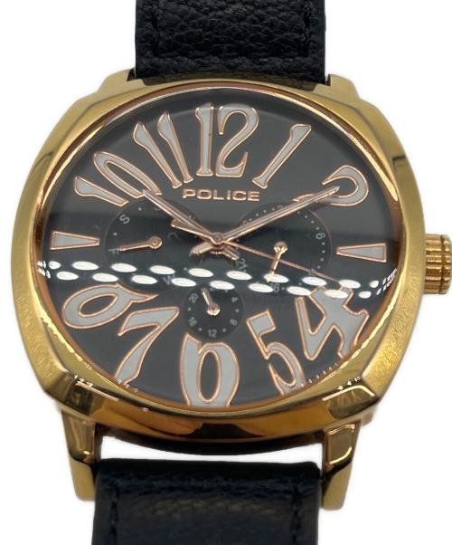 POLICE（ポリス）POLICE (ポリス) 腕時計 ブラックの古着・服飾アイテム