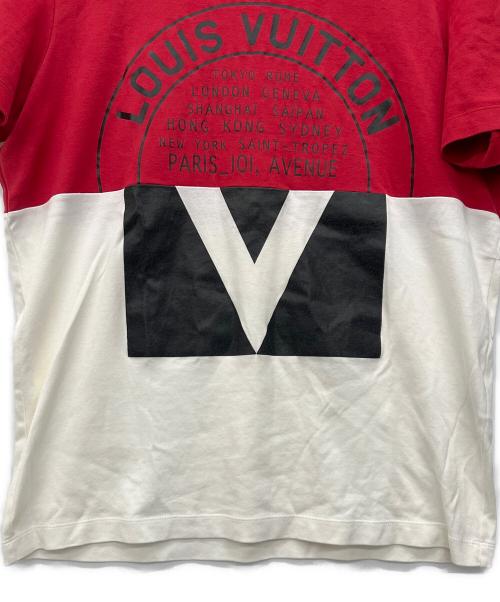 LOUIS VUITTON（ルイ ヴィトン）LOUIS VUITTON (ルイ ヴィトン) Tシャツ レッド×ホワイト サイズ:Sの古着・服飾アイテム