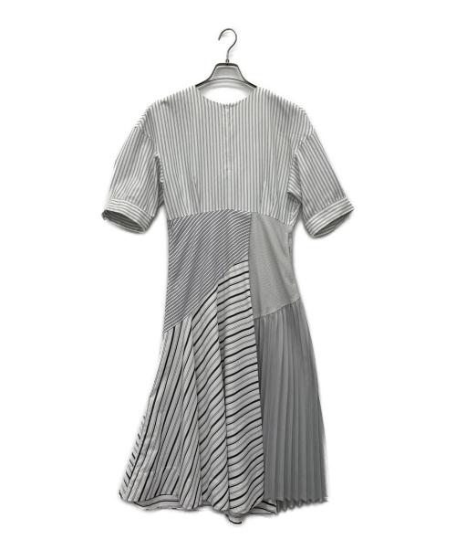ELENDEEK（エレンディーク）ELENDEEK (エレンディーク) ワンピース ホワイト×グレー サイズ:1の古着・服飾アイテム