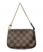 LOUIS VUITTONルイ ヴィトン）の古着「ポシェット ミニ・ポシェット・アクセソワール ダミエ」｜ブラウン