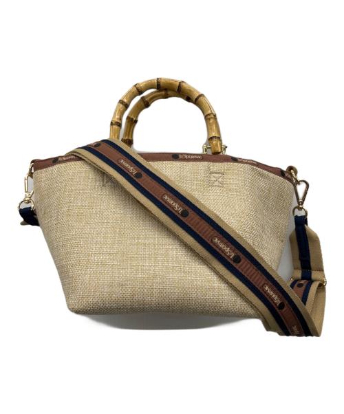 LeSportsac（レスポートサック）LeSportsac (レスポートサック) バンブーハンドルバッグ ベージュの古着・服飾アイテム