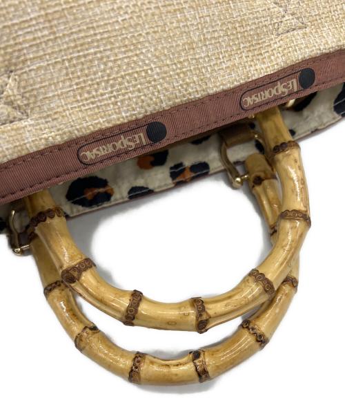 LeSportsac（レスポートサック）LeSportsac (レスポートサック) バンブーハンドルバッグ ベージュの古着・服飾アイテム