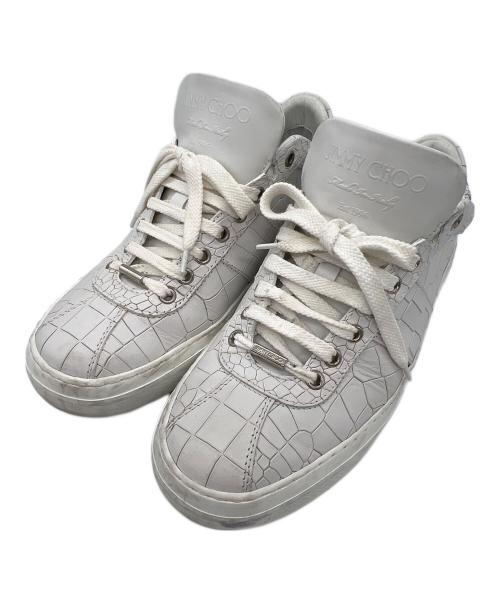JIMMY CHOO（ジミーチュウ）JIMMY CHOO (ジミーチュウ) ローカットスニーカー ホワイト サイズ:40の古着・服飾アイテム